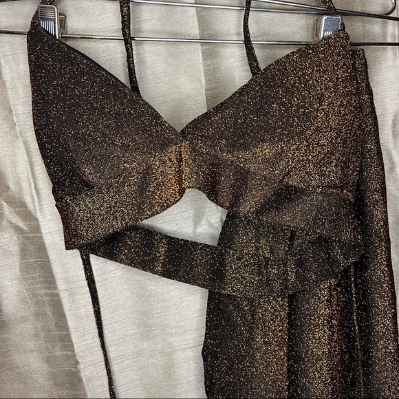 2 Piece Bralette and Skirt Set, Bronze color, Size Medium, NWOT - Picture 2 of 5